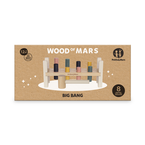 Medinis žaislas PETITE&MARS Big Bang Wood of Mars 12m+