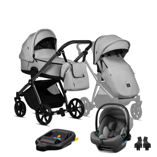 Tutis Mio Plus Thermo universalus vežimėlis 4in1 (242) + Tutis Elo Lux i-Size autokėdutė ir Isofix bazė