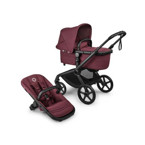 Bugaboo Fox 5 Renew 2 in 1 - Spalva - Black - Dark Cherry - Dark Cherry