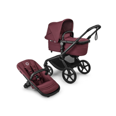 Bugaboo Fox 5 Renew 2 in 1 - Spalva - Black - Dark Cherry - Dark Cherry