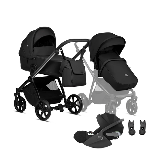 Tutis Mio3+ Thermo Black Edition universalus vežimėlis 3in1 (060)+ Cybex Cloud T autokėdutė