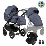 Noordi Fjordi 3in1 Jeans Blue (816) + Axkid Modukid Infant i-Size autokėdutė