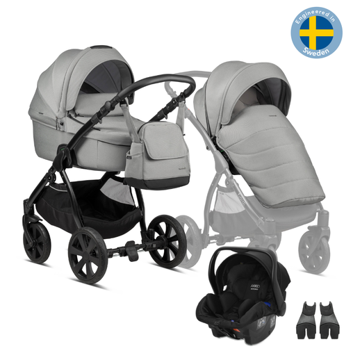 Noordi Fjordi 3in1 Grey (814) + Axkid Modukid Infant i-Size autokėdutė