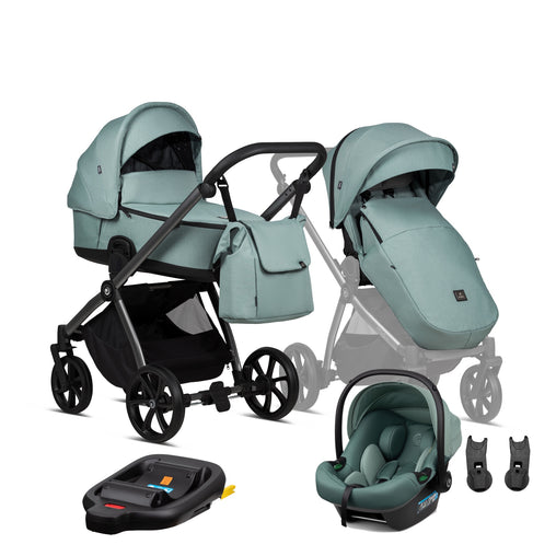 Tutis Mio3+ Thermo universalus vežimėlis 4in1 (243)+ Tutis Elo Lux i-Size autokėdutė ir Isofix bazė