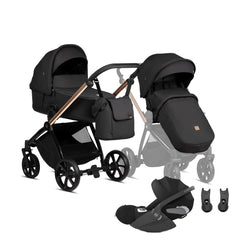 Tutis Mio3+ Thermo Black Edition universalus vežimėlis 3in1 (292) + Cybex Cloud T autokėdutė