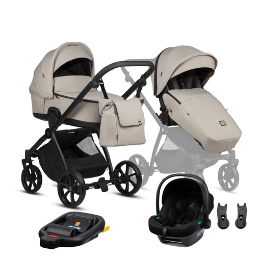 Tutis Mio3+ Thermo universalus vežimėlis 4in1 (611) + Tutis Elo Lux i-Size autokėdutė ir Isofix bazė