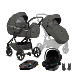 Tutis Uno5+ UNICO universalus vežimėlis 4in1 (150) + Tutis Elo Lux i-Size autokėdutė ir Isofix bazė